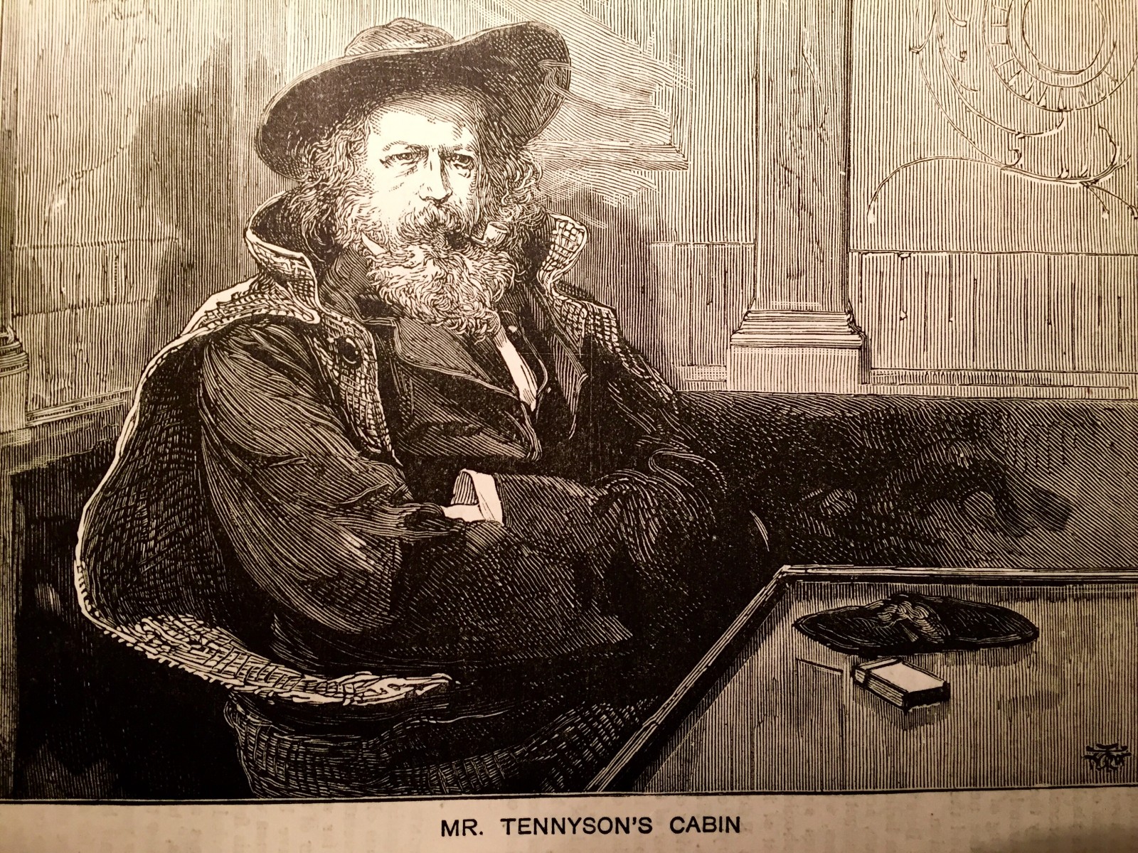 Alfred, Lord Tennyson in his cabin